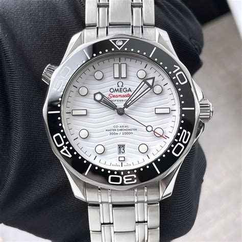 omega seamaster 300m white dial|Omega Seamaster diver 300m quartz.